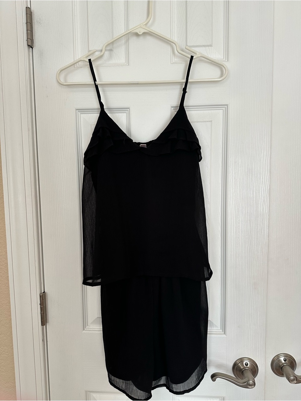 Xhilaration Black Ruffle Cami Sleepdress